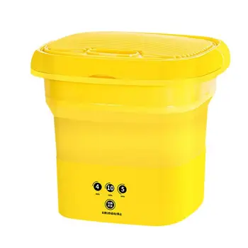 Портативна пералня Yellow Duck, малка перална машина със сензорен контрол, идеална за апартаменти, общежитие, къмпинг, каравани и пътуване