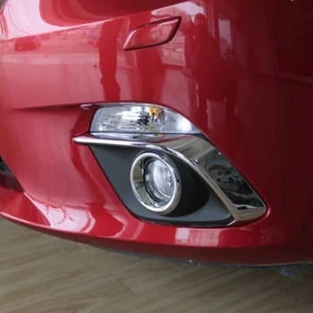 Предна броня противотуманная светлината на прожекторите, рамка за веждите и клепачите Mazda 3 Axela 2014-2016, външно боядисване фарове за мъгла фарове, автомобилни аксесоари