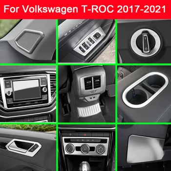 Предната Стойка за Превключване на Предавките на превозното средство От Неръждаема Стомана, Капак на Купата Гребла, Вътрешна Дръжка, на Финала на Купата, Рамка За Volkswagen VW T-ROC TROC 2017 2018-2021