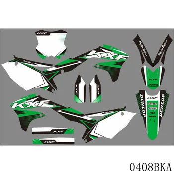 Пълна графика, етикети, фон мотоциклет, Потребителско име стаи за Kawasaki KXF450 KX450F KX450F 2016 2017 2018