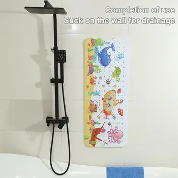 Размер на детско подложка за вана Сигурен забавно килимче за баня с анимационни принтом за деца, мини дренажни отвори, трайни издънка за деца