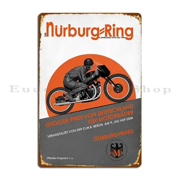 Ретро постер на Гран при на Германия Метални табели Плакат с Кухненски Кино Дизайнерски Кино Ржавая Лидице Знак Плакат