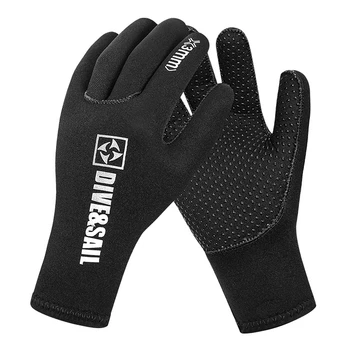 Ръкавици за гмуркане дебелина 3 мм топла, които предпазват от надраскване, UPF 50 +, UV-защита, без хлъзгане и износоустойчивост за зимни и водни развлечения.