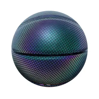 Светлинен баскетболна топка 7 размер, нажежен нощен баскетболна топка, стръмни баскетболна топка от изкуствена кожа за юноши в закрито и открито