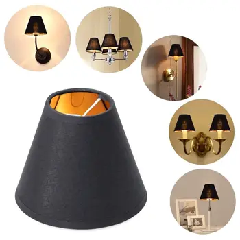 Седалките за лампи и в скандинавски стил и Аксесоари Metal Черен Вътрешно осветление на Тъканни тела под лампа