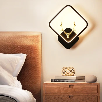 Скандинавски креативен стенен лампа с оленьими рога, led нощна лампа за спални, Хол, Проход, Коридор, Балкон, Вътрешно осветление, Декоративна лампа