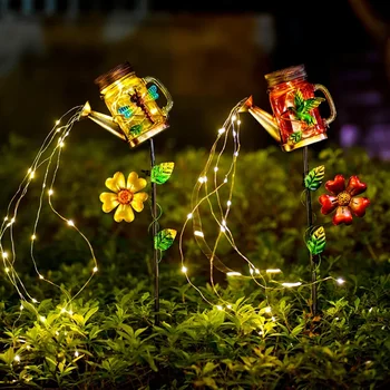 Слънчевата лейка Подвесная лампа Водопад Водонепроницаемое Външно Украса на градината на Двора на Верандата Тревата Пътека Поддържан осветителни тела