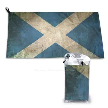Стари И износени Ретро флаг на Шотландия, кърпи за баня от най-добрите влакна, гъба, ретро шотландския флаг, Old Scottish
