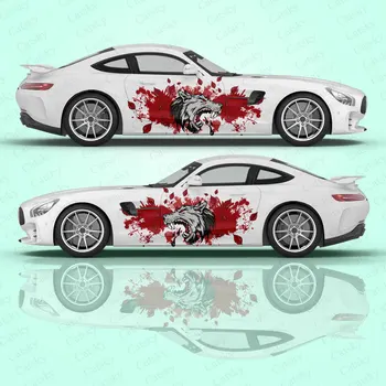 Стикер с изображение на кървава свирепого вълк за универсален голяма кола, vinyl стикер на поръчка, автоаксесоари, стикер за декорация на автомобила