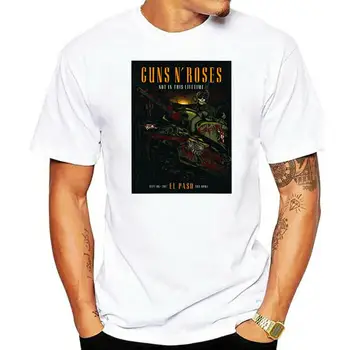 Тениски с принтом, Модерен Мъжки Тениски С Кръгло деколте и Къс Ръкав Gun N Roses