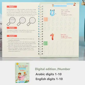 Тетрадка за практикуване на калиграфия за Еднократна употреба, набор от тетрадки за практикуване на калиграфия за деца, тетрадка за практикуване на ръкописен текст с рифлением за деца