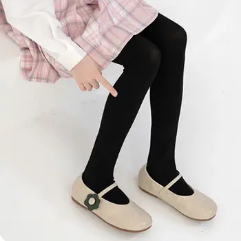 Удобни обикновена летни детски чорапогащи за момичета със защита от разтягане, чорапи в корейски стил, детски гамаши, балетные танцови чорапогащи