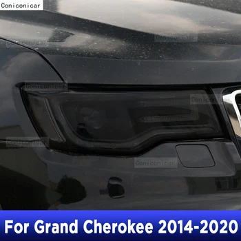 Цвят на Автомобилни Фарове Против Надраскване Опушен-Черна Защитно Фолио TPU Етикети За Jeep Grand Cherokee WK2 2014-2020 Аксесоари