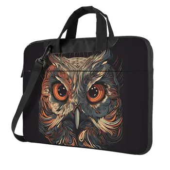 Чанта за лаптоп Owl Psychedelic Lines Portraits Противоударная за Macbook Air Pro Lenovo Sleeve Case 13 14 15 15,6 Ретро чанта за носене