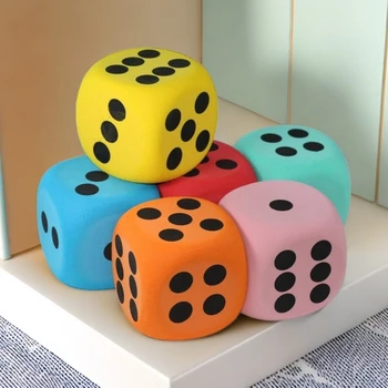 Шестоъгълник Кубчета, 8 cm Полистирен Кубчета, Точка Кубчета за десктоп игри по математика, Детски Кубчета