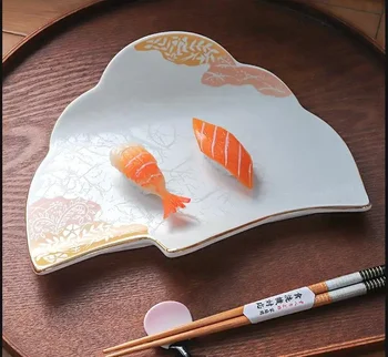 Японската креативна керамична посуда Ресторанная чиния за суши, Сашими, плоча за барбекю Темпура, Домашна посуда и прибори за пържоли, сервировочный тава