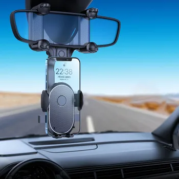 Кола на телефона, Автоматично огледало за обратно виждане Притежателя на мобилен телефон Скоба за GPS навигация, Поддръжка на iPhone 13 12 11 Pro Huawei, Xiaomi